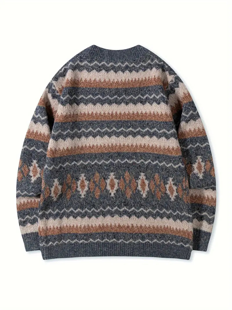 Hartman – Sweter z Zianiny o Geometrycznym Wzorze