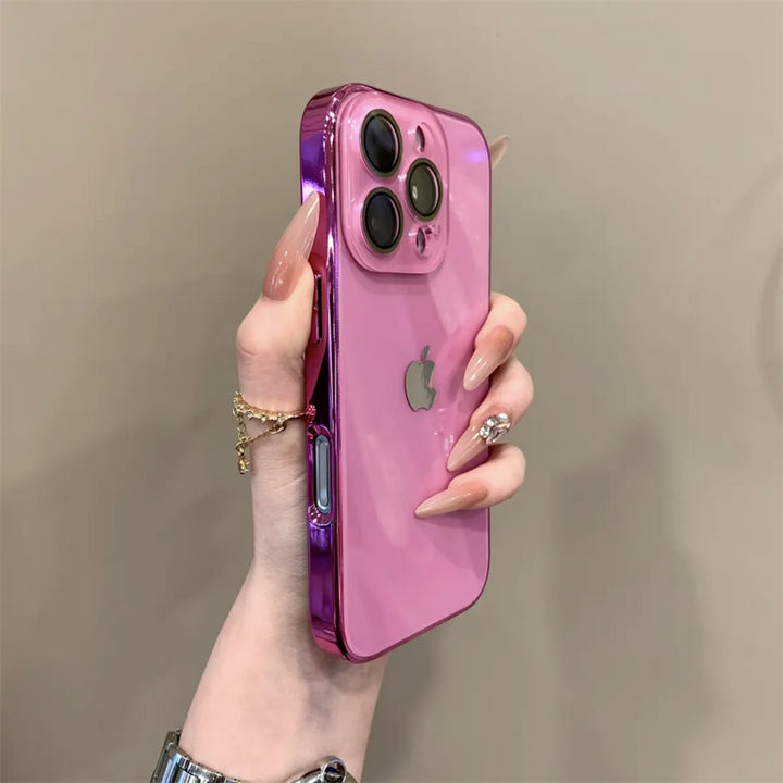 Chromelux – Wysokiej Jakości Galwanizowana Szklana Obudowa Obiektywu Do iPhone'a