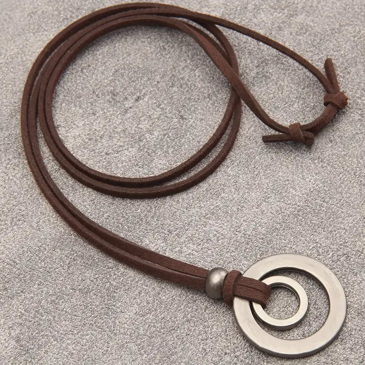 UnityRings - Naszyjnik Unisex z Podwójnym Kołem
