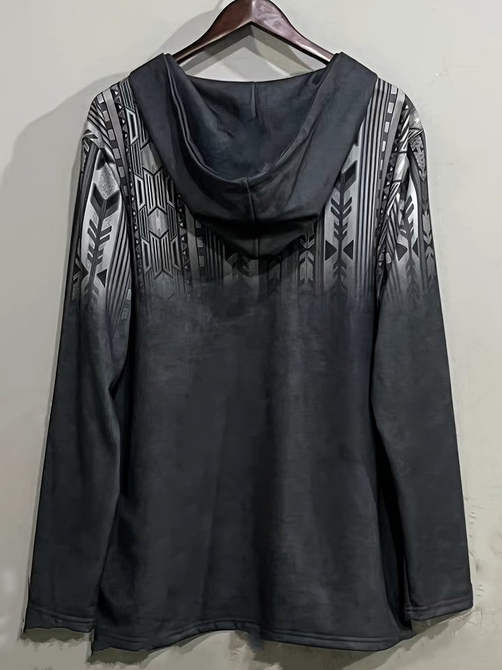 Sandeep – Swobodna Bluza z Kapturem z Nadrukiem 3D