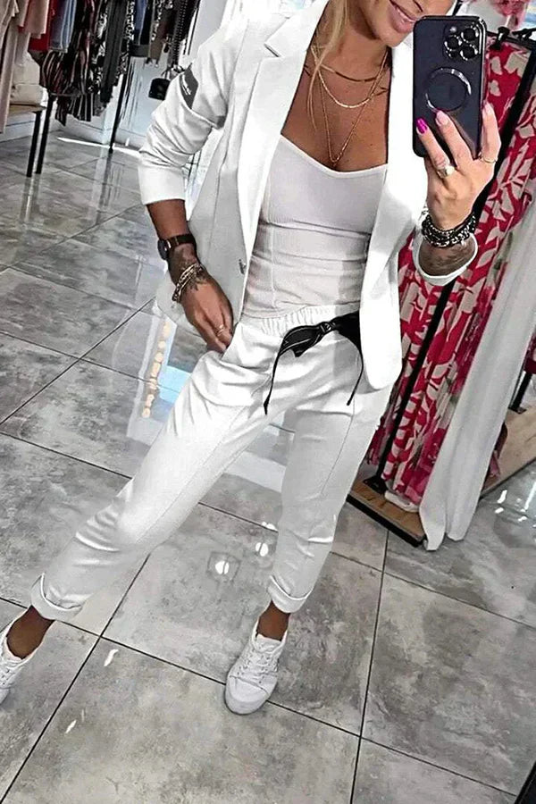 Jocelyne - Elegancki Zestaw Marynarki Spodni