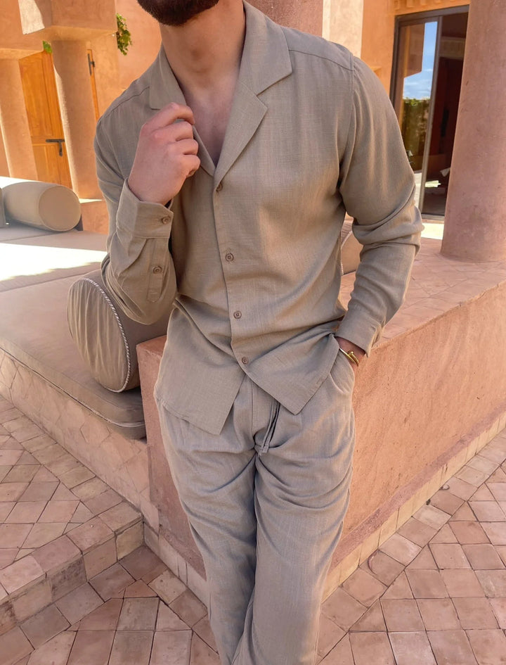 Donato – Dwuczęściowy Zestaw z Długim Rękawem w Stylu Casual