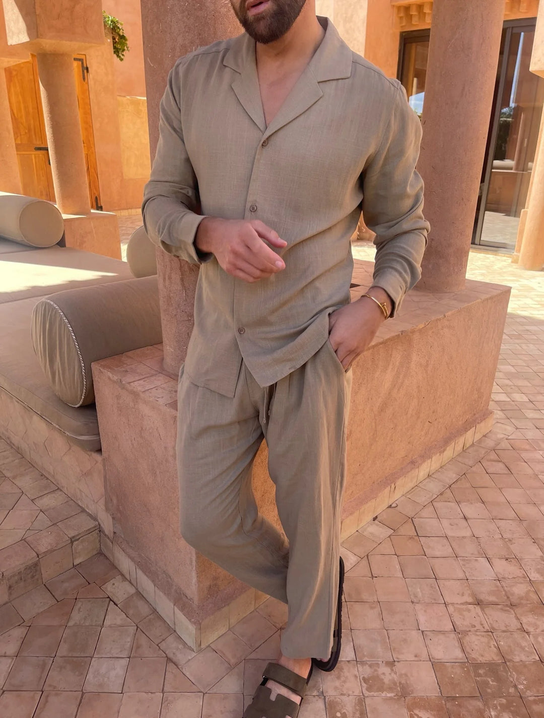 Donato – Dwuczęściowy Zestaw z Długim Rękawem w Stylu Casual