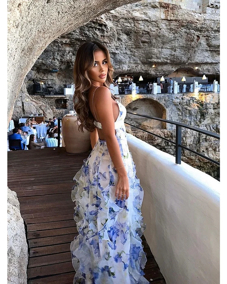 Mikayla – Elegancka Sukienka Z Falbanami