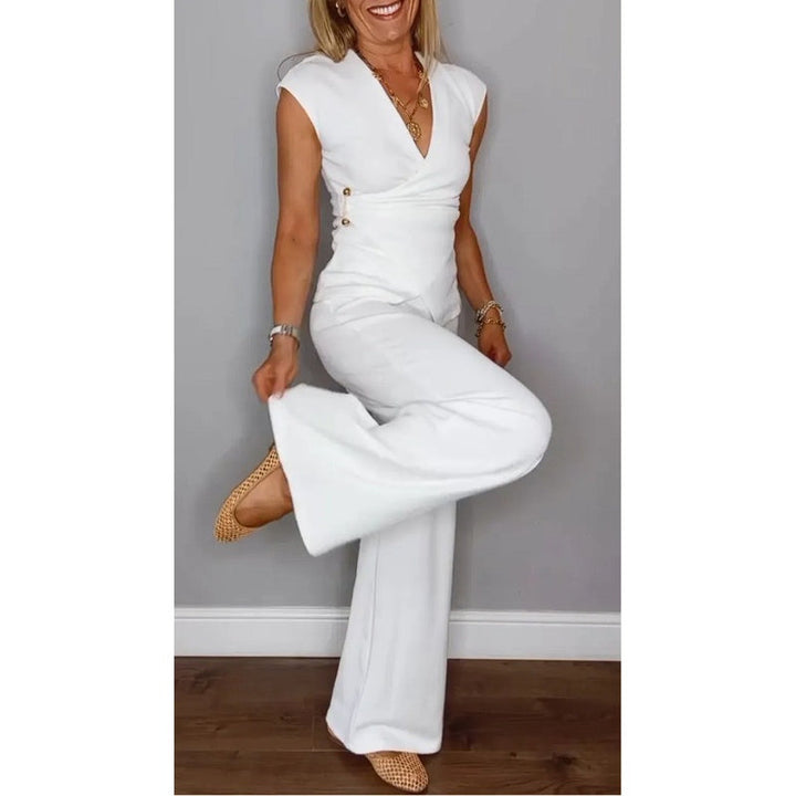 Angeliki - Elegancki Dwuczęściowy Zestaw Z Dekoltem W Szpic